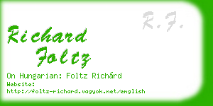 richard foltz business card