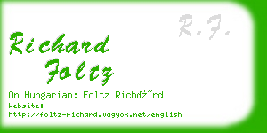 richard foltz business card